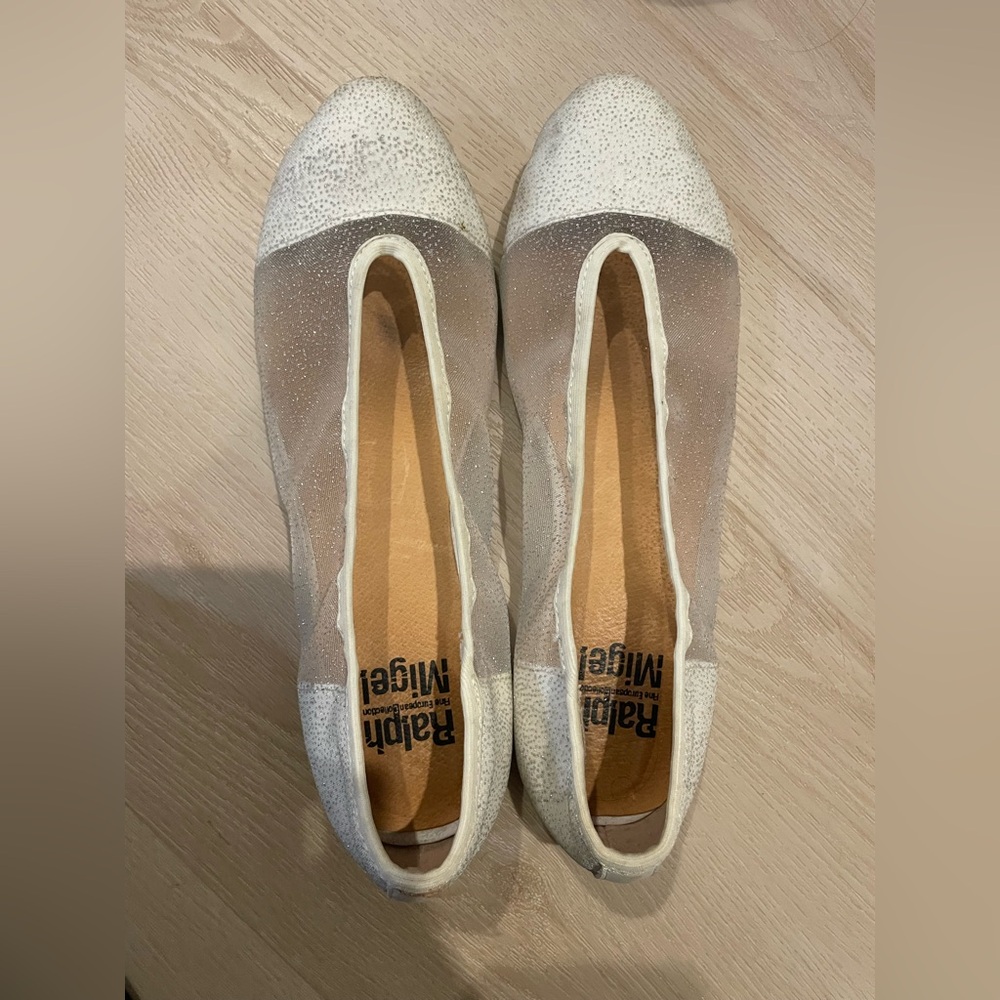 White Mesh Loafers